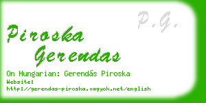 piroska gerendas business card